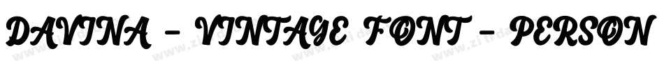 DAVINA - VINTAGE FONT - PERSONAL USE字体转换